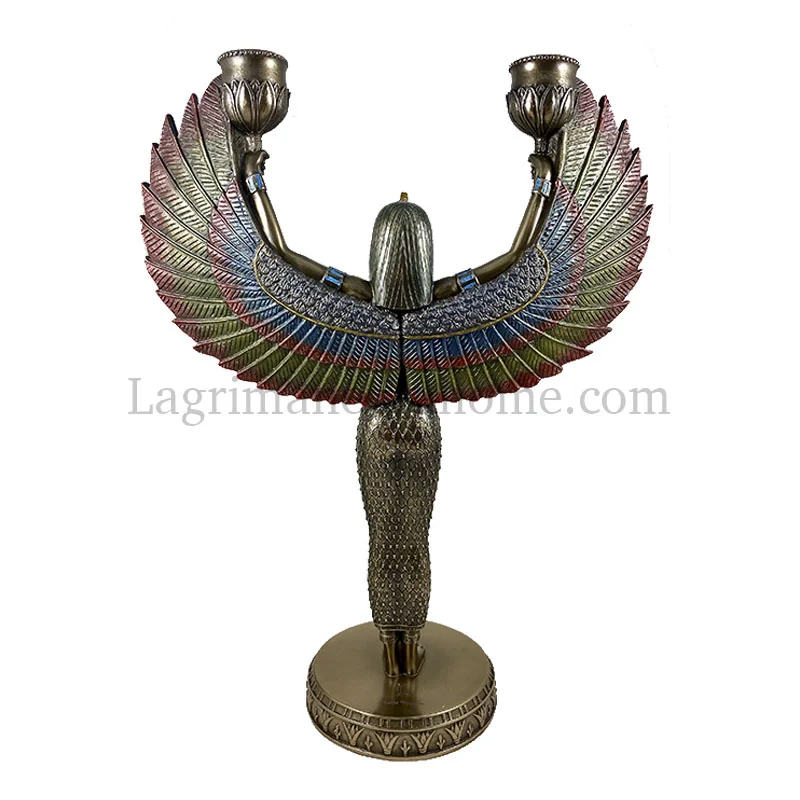 Detalle Trasero Figura Diosa Isis Candelabro
