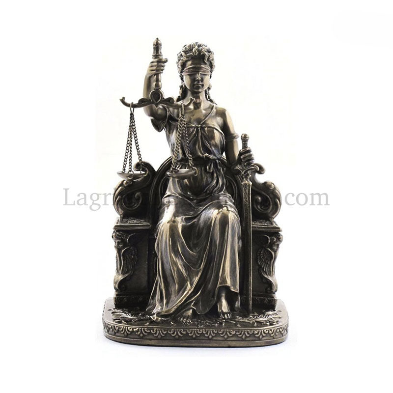 figura justicia bronce sentada