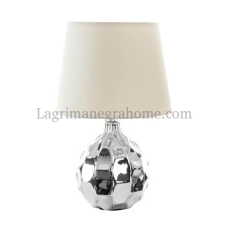 Lámpara cerámica plata