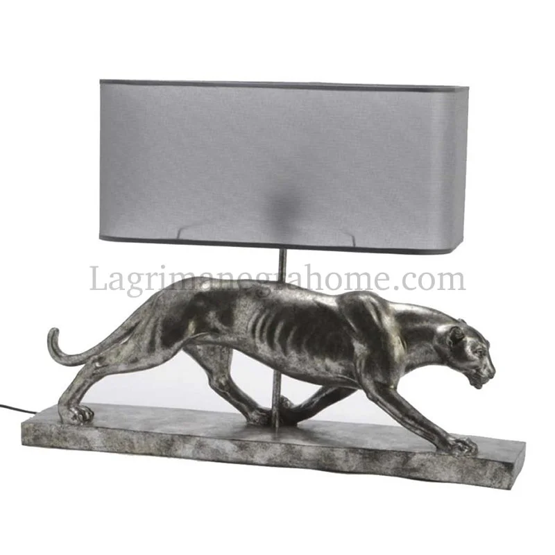 lampara leopardo plata