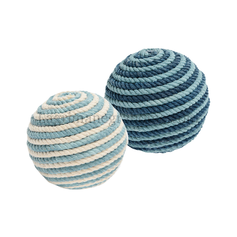 Bolas decorativas de fibra Natural azul