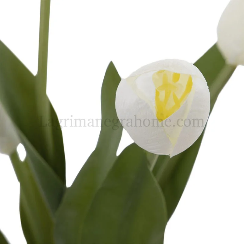 Detalle Tulipanes Blancos Planta Artificial