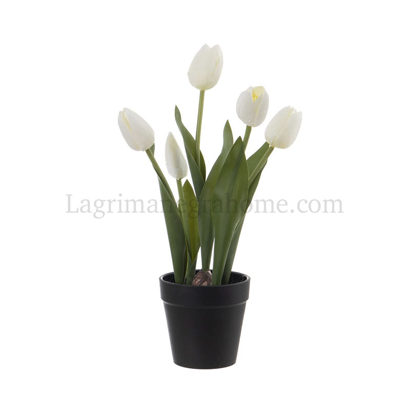 Tulipanes Blancos Planta Artificial