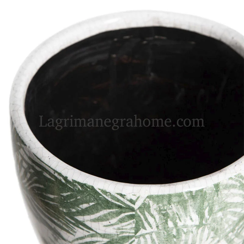 Interior Maceteros Cerámica "Hojas de Palmeras"