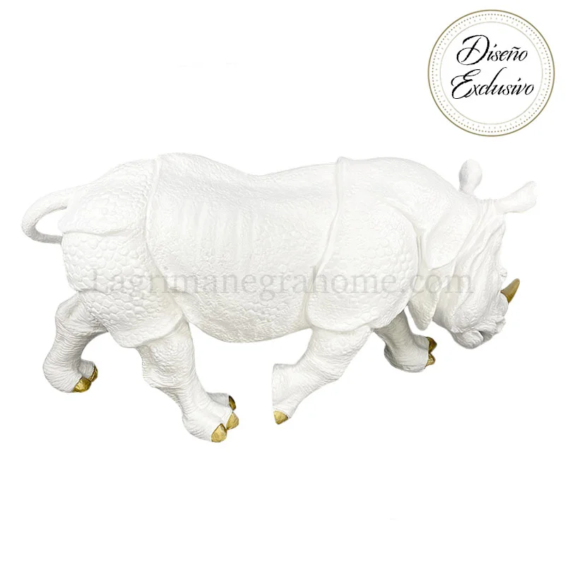 Detalle trasera Figura Rinoceronte Blanco
