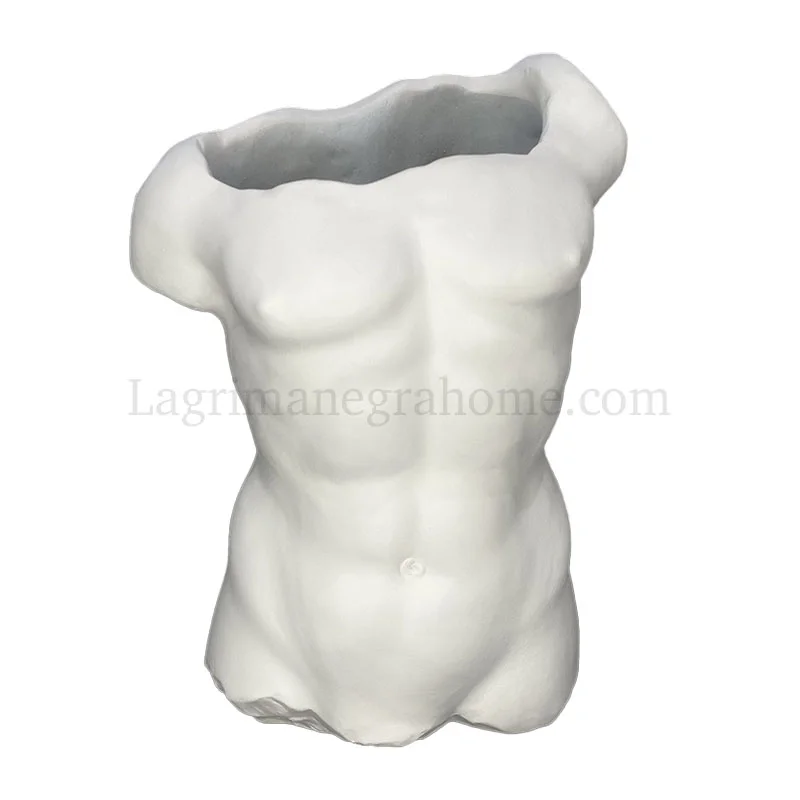 Jarrón Torso Blanco hombre