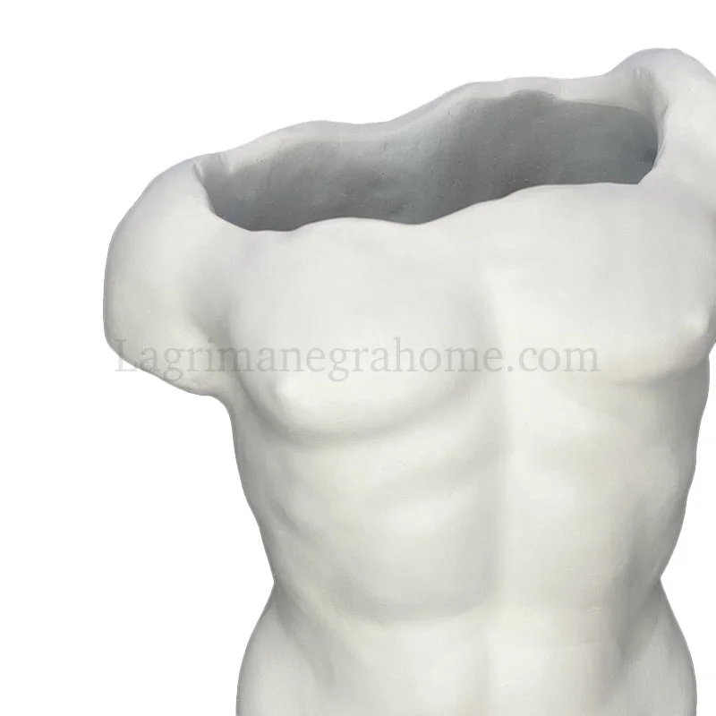 Detalle Jarrón Torso Blanco hombre