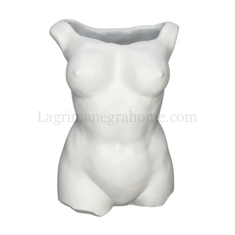 Jarrón Torso blanco Mujer