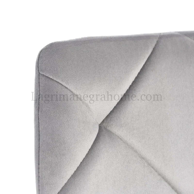 Detalle Silla Arés Terciopelo Gris