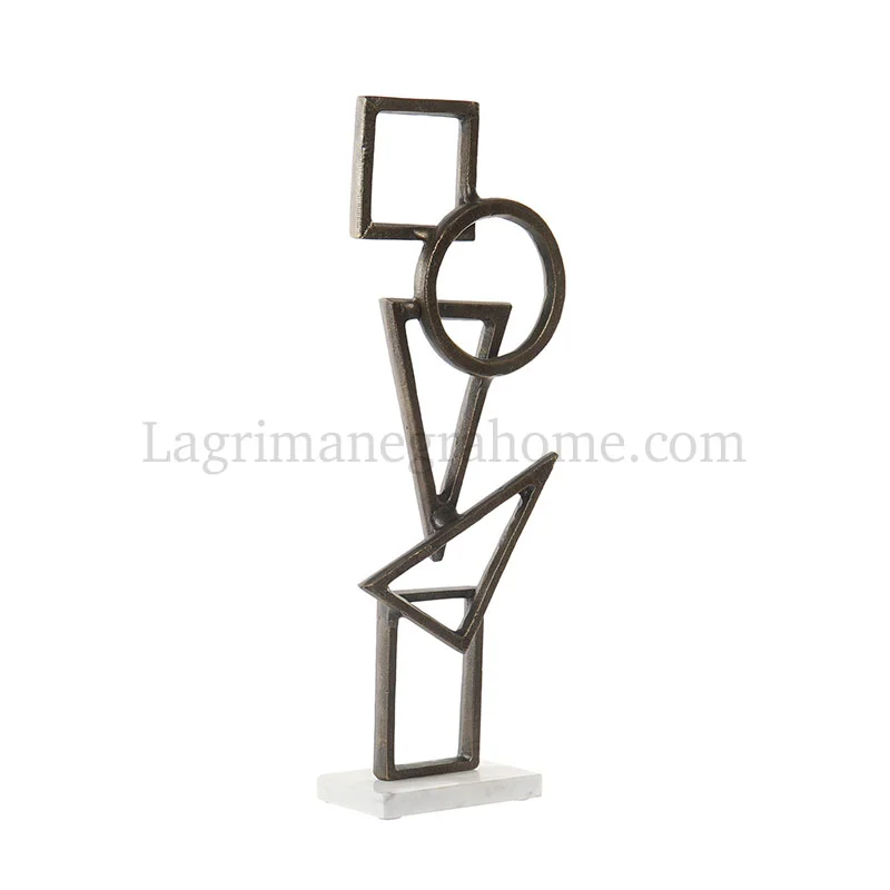 Escultura Abstracta Aluminio Bronce Pop