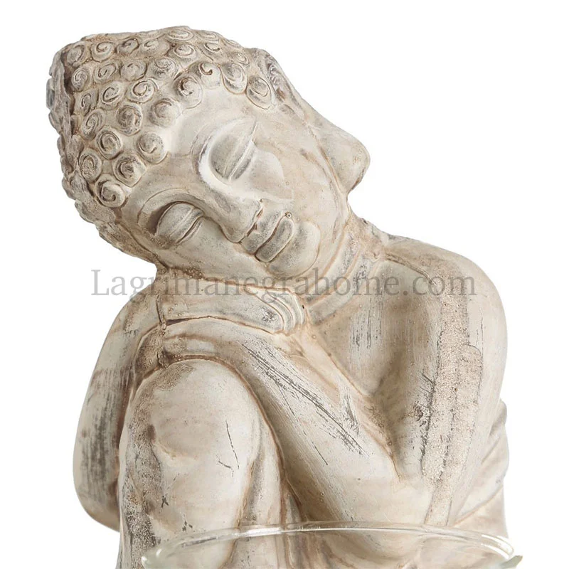 Figura Buda Portavelas Dormido