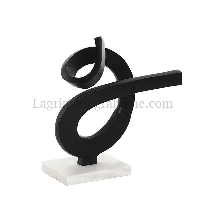 Escultura aluminio negro Lazo