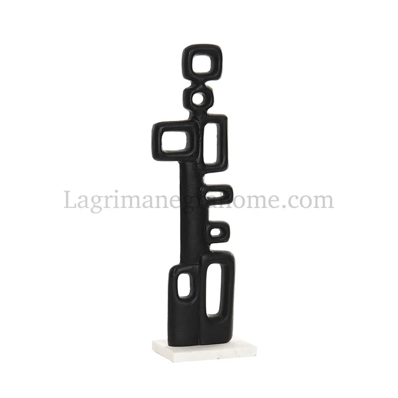 Escultura aluminio negro Totem