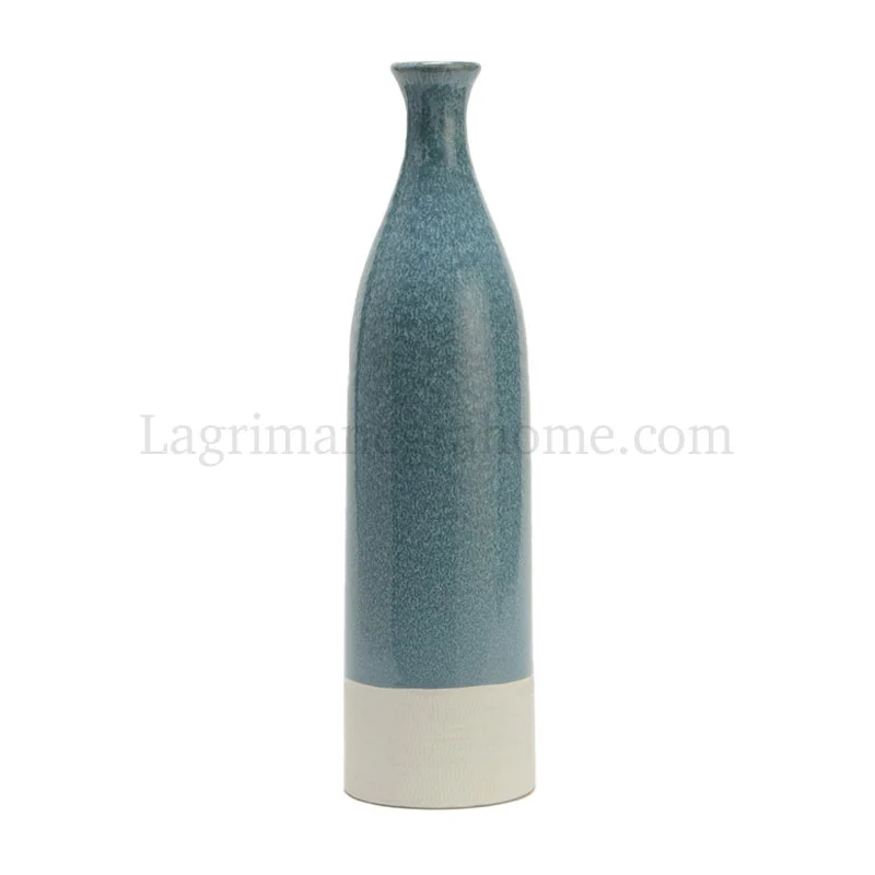 Jarrón botella azul Fesival 40cm