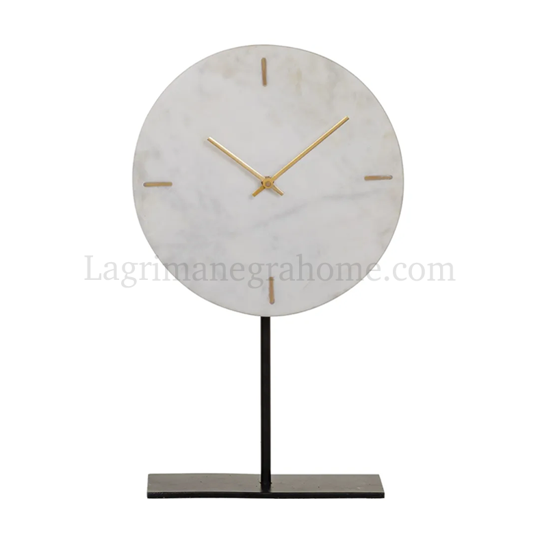 Reloj sobremesa mármol blanco