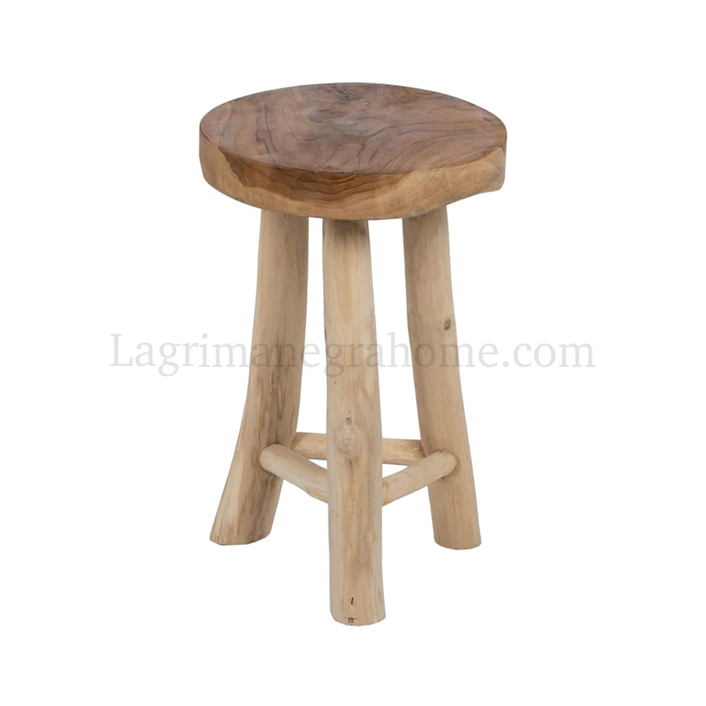Taburete madera teca natural